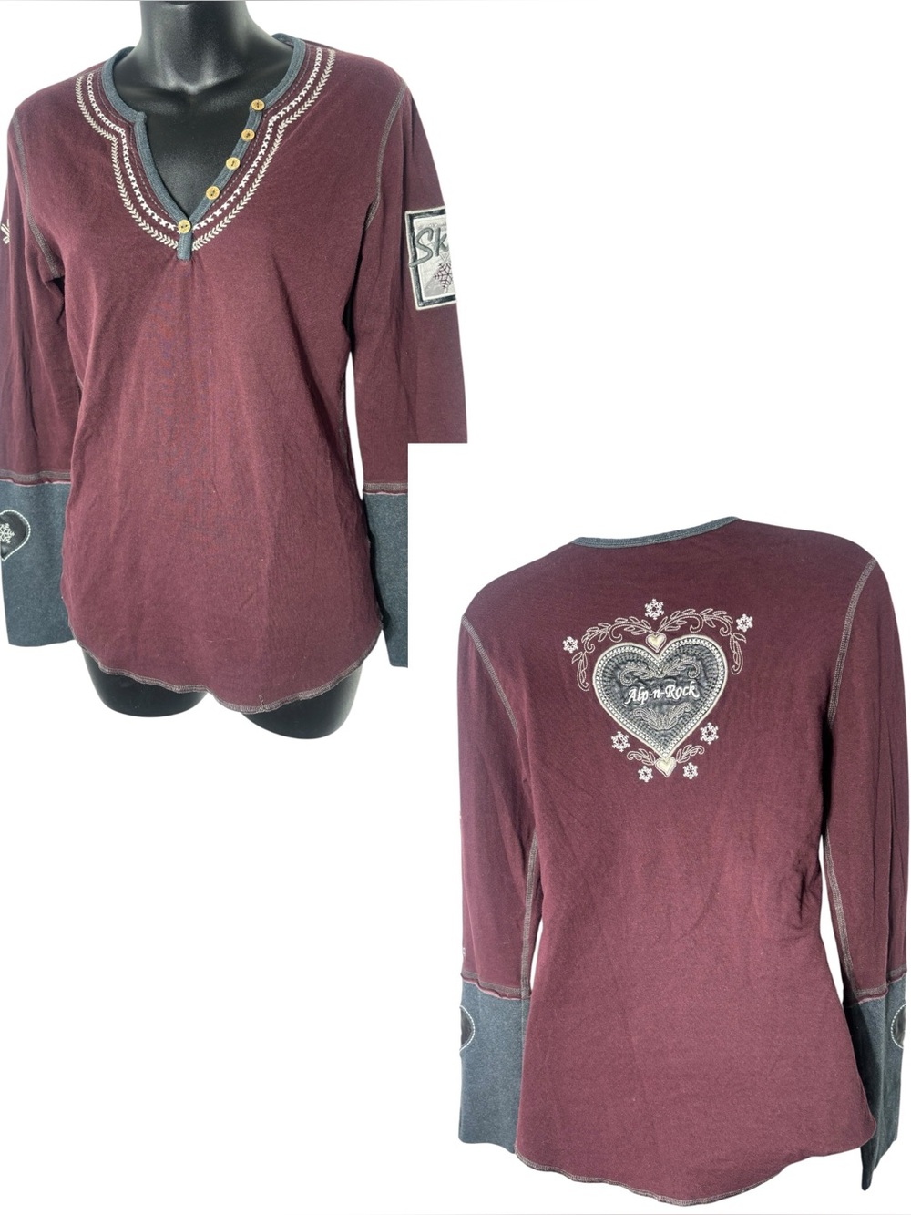 Alp n rock women’s 2 Madeline Henley‎ Apres ski snowflake embroidered